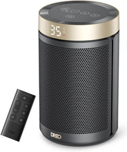 Load image into Gallery viewer, Dreo Electric Heater, 1500W Energy Efficient Space Room Heater, Upgrade Remote Portable Ceramic Fan Heaters, Thermostat, 3 Modes 12H Timer, Overheat &amp; Tip Over Protection, for Bedroom, Atom 316, Gold
