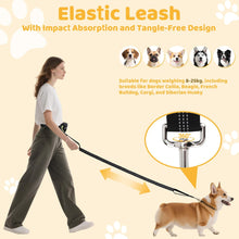 Load image into Gallery viewer, Hands Free Dog Lead with Waist Pack – 1.6m to 2.2m Dual Handles Elastic Leash for Medium Dogs, Ideal for Running, Walking, Hiking, Mountaineering &amp; Travel
