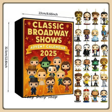 Load image into Gallery viewer, 【NEW】Classic Broadway Shows Advent Calendar 2025, 24 Days Musical Character Collectibles Countdown Calendars Acrylic Flat 2D Pendant Advent Calendar Creative Decor Gifts for Halloween &amp; Christmas,GIft,hot
