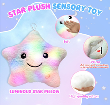 Load image into Gallery viewer, Light up pillow, Cuddly Cushion,LED Star Pillows,Light up cushion,Star toy,Sensory toys for autism,Glow pals,Glowing Luminous Light Up Soft Flashing Light Cushions(Colorful)
