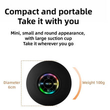 Load image into Gallery viewer, Waterproof Wireless Speaker, LED Bluetooth Shower Speaker.USB Recharger,Flash the frequency according to the rhythm,Portable Perfect Speaker for Beach, Shower &amp; Home Audio Cable Wireless Rechargeable, Smartphone Bathroom Speaker,Gift,christmas present
