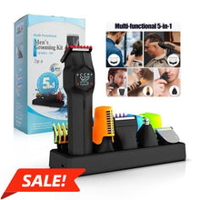 Load image into Gallery viewer, 【trimmer men】5-in-1 Men&#39;s multi-functional household hairclipper,1 Box Men&#39;s Hair Clipper &amp; Trimmer Set.Wireless lpx7 Waterproof Shaver, MagneticBlade,Integrated Grooming Kit,ldeal Father&#39;s&amp;Boyfriend&#39;s Gift,Body Trimmer,For Men
