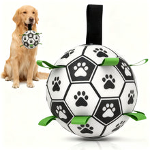 Load image into Gallery viewer, Durable Dog Soccer Ball with 9 Grab Tabs for Outdoor &amp; Water Play, Perfect Gift for Pets,Herding Ball for Dogs,Get your dog in on the Halloweenfun with a dog soccer ball
