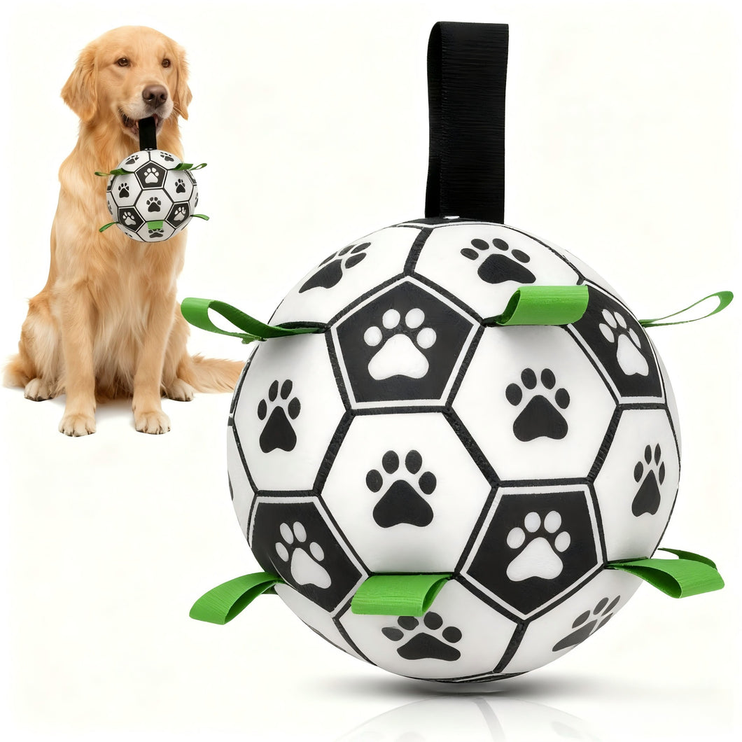 Durable Dog Soccer Ball with 9 Grab Tabs for Outdoor & Water Play, Perfect Gift for Pets,Herding Ball for Dogs,Get your dog in on the Halloweenfun with a dog soccer ball