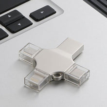 Load image into Gallery viewer, 4-in-1 OTG multi-functional mobile phone USB flash drive, 2TB large memory, Mini high-speed USB 3.0 external storage USB flash drive, suitable for iPad, Android mobile phones, PC and more devices, high-speed USB 3.0 flash drive, boyfriend gift,gift
