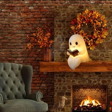 Load image into Gallery viewer, (1pc)Halloween Light Up Ghost Statue,Cute Ghost Reading Book Lamp, Night Light House Mantel Decor for Home, Perfect for Halloween Study Room,bedside lamp,lamps bedroom,nightlight

