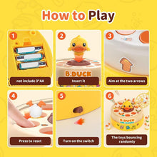 Load image into Gallery viewer, Cute Duck Board Game Toy Set with Music, Includes Rotating Game Board, Nets, Eggs, Stickers, Perfect Gift for Kids Aged 3+,Christmas,Gift

