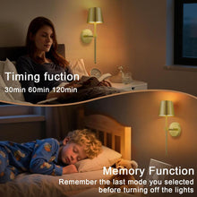 Load image into Gallery viewer, 2 Pack Rechargeable Wall Lights, RGB LED Bulbs, No Wiring Required, Decorative Lighting for Living Room Bedroom Hallway Bathroom
