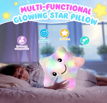 Load image into Gallery viewer, Light up pillow, Cuddly Cushion,LED Star Pillows,Light up cushion,Star toy,Sensory toys for autism,Glow pals,Glowing Luminous Light Up Soft Flashing Light Cushions(Colorful)
