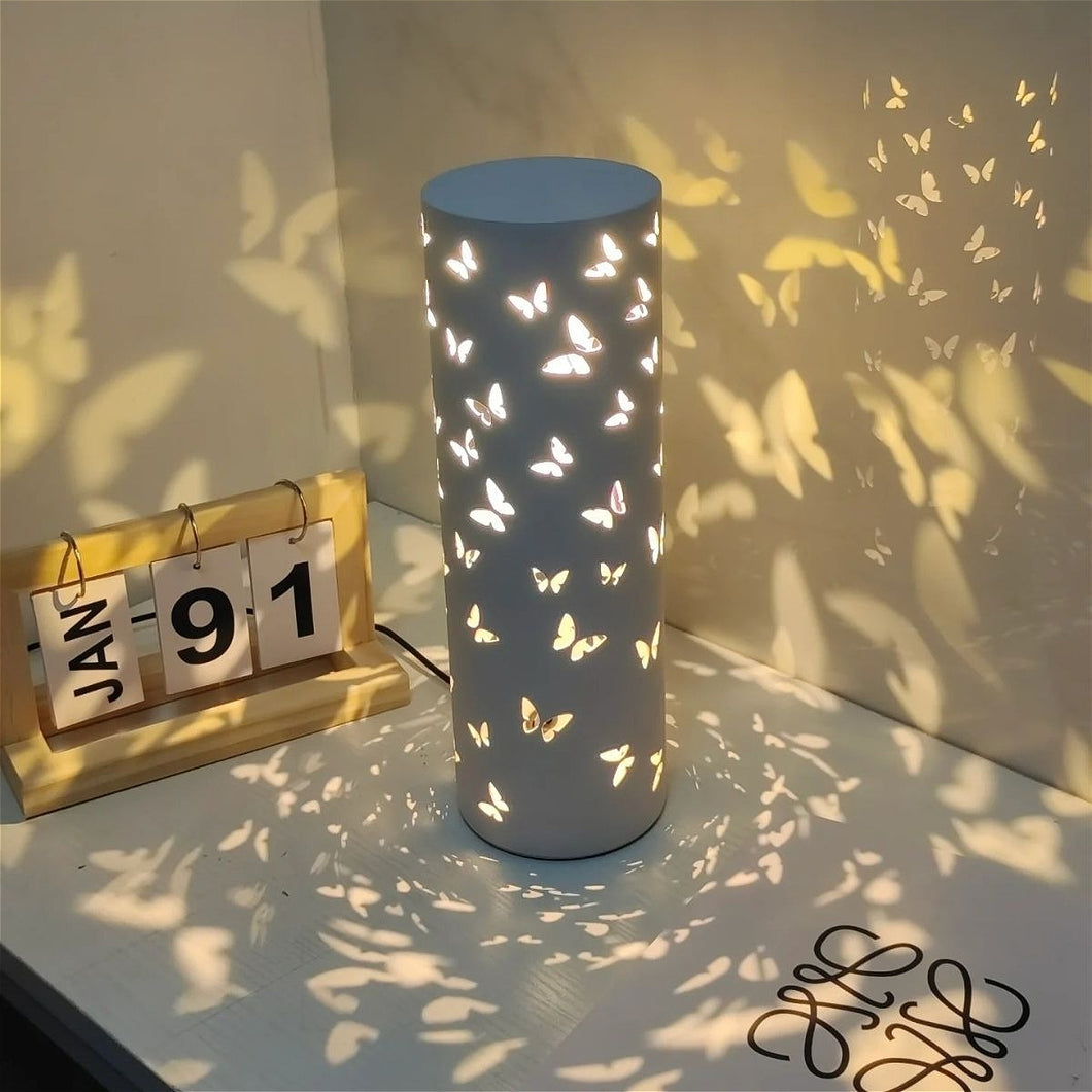 LED Butterfly pattern decorative projection ambient light, creative bedroom bedside lamp,Nightlight,Lighting,Decor,Gift