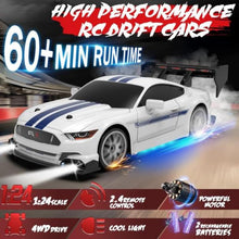 Load image into Gallery viewer, Drift Remote Control Car for Kids, High-Speed 4WD Electric Racing Toy, Rechargeable GTR Model,  RC Drift Car 1:24 Racing Car 20km/h 4WD 2.4, Hobby RC Sport Racing Cars Model Vehicle for Kids Adults

