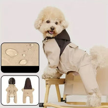 Load image into Gallery viewer, Hooded Dog and Cat Clothing,Pet Raincoat, 1 Count Waterproof Pet Clothing, Small Dog Pet Clothing, accommodating different body shapes of pets
