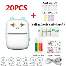 Load image into Gallery viewer, 20pcs,Durable Cute Cartoon Design Printing Machine Portable Instant Print Thermal Printer, Mobile Wireless Label Printer, Inkless Portable Printer, for Ios &amp; Android Smart Phone, Mini Ink Free Mini Printer, Picture Printer, Smartphone Photo Printer, Toys
