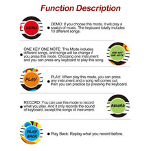 Load image into Gallery viewer, Kids Musical Mat with 8 Instrument Sounds – Foldable Piano Keyboard Dance Playmat, Interactive Early Learning Musical Toy for Toddlers &amp; Kids, Educational Gift,Best gift,Christmas
