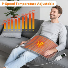 Load image into Gallery viewer, Multi-Functional Heating Pad｜9-Level Temperature &amp; 4-Time Settings｜Waterproof &amp; Fireproof Design｜Ideal for Office &amp; Home (Hand/Back/Leg Warming)｜Soft &amp; Portable (60x30CM),Gifts for parents,Christmas gifts

