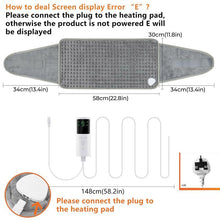 Load image into Gallery viewer, Electric Heating Pad for Waist, 9 Heating 4 Timer Settings Heated Cushion for Back Menstrual Stomach Shoulders Warmer, UK Plug,Gift for parents
