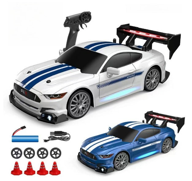 Drift Remote Control Car for Kids, High-Speed 4WD Electric Racing Toy, Rechargeable GTR Model,  RC Drift Car 1:24 Racing Car 20km/h 4WD 2.4, Hobby RC Sport Racing Cars Model Vehicle for Kids Adults