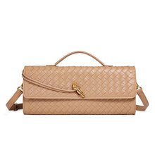 Load image into Gallery viewer, 【跨境专供】小众编织单肩法棍包时尚横款手拿包百搭女士斜跨包

