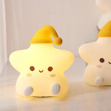 Load image into Gallery viewer, Cute Star Design Night Light, USB Rechargeable Silicone Night Light, Creative Ambient Light for Bedroom, Living Room, Home Decor,Nightlight,Lamp,lighting,Gift
