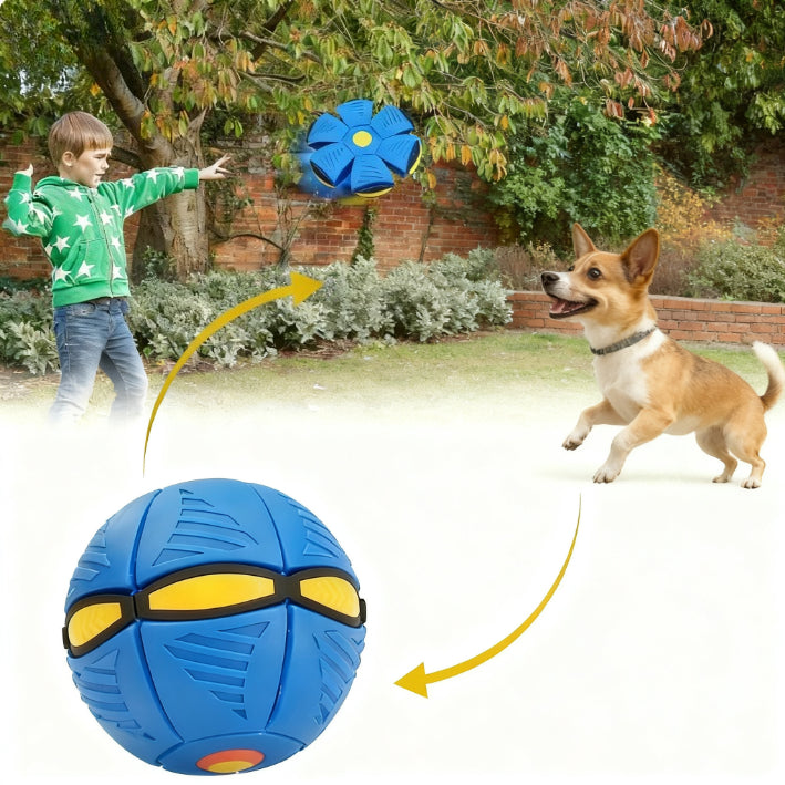 UFOMagic Ball,Portable Glowing Flying Toys Creative Fly Saucer Stomp Magic Balls,Decompression Flying Flat Throw Disc Balls Toy for Outdoor Sports Kids Gift flying ball toy magic ball outdoor dog toys doggy disc ball cheerble ball dog Flying Orb Ball,Gift