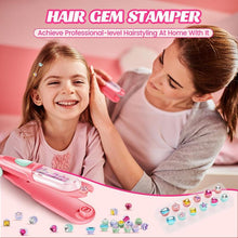 Load image into Gallery viewer, Hair Gem Stamper Kit, Hair Styling Tool with Reusable Shining Diamonds, Heatless Hair Styling Tool for Girls,Gift,Christmas present
