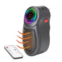 Load image into Gallery viewer, Plug-in Go Heater, warming up to 250 sq. ft. cost-efficient, with adjustable temperature settings (15°C - 32°C) and overheat protection, lightweight  and portable, comes with a handy remote. Home Appliances. Fan Heaters,Gift
