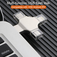 Load image into Gallery viewer, 4-in-1 OTG multi-functional mobile phone USB flash drive, 2TB large memory, Mini high-speed USB 3.0 external storage USB flash drive, suitable for iPad, Android mobile phones, PC and more devices, high-speed USB 3.0 flash drive, boyfriend gift,gift
