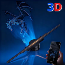 Load image into Gallery viewer, 3D Holographic Projection Fan Dual Blade LED Display 224 RGB Lights WiFi APP Control Perfect for Advertising Party and Commercial Use,Gift,For party
