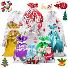 Load image into Gallery viewer, Holiday Drawstring Gift Bag Packaging , 27 Christmas Foil Gift Bags for Christmas Gift Party Favors,Christmas Gift
