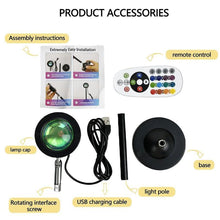 Load image into Gallery viewer, Sunset Lamp Projector LED Lights, Adjustable Projection LED Atmosphere Light, Night Light, Desk Lights for Bedroom Photography, Gadgets, Light Shades, Home Essentials, Room Accessories,night light
