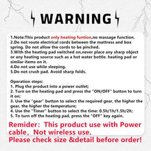 Load image into Gallery viewer, Electric Heating Pad for Waist, 9 Heating 4 Timer Settings Heated Cushion for Back Menstrual Stomach Shoulders Warmer, UK Plug,Gift for parents
