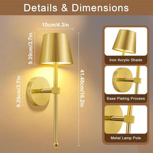 Load image into Gallery viewer, 2 Pack Rechargeable Wall Lights, RGB LED Bulbs, No Wiring Required, Decorative Lighting for Living Room Bedroom Hallway Bathroom
