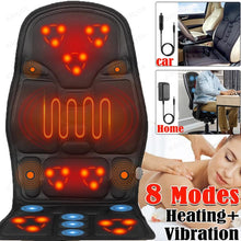 Load image into Gallery viewer, 8 Modes Massage Cushion Full Back Car Chair Seat Pad Mat Neck Heat Massager Uk plug,Gifts from parents,Christmas, Thanksgiving
