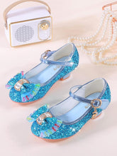 Load image into Gallery viewer, Girl&#39;s Rhinestone Decorated Bowknot Design Mary Jane Flats, Cute Sequins Decorated Princess Shoes for Party, Fashionable Shoes for Girls, Valentine&#39;s Day, Gift Valentine&#39;s Day Gift
