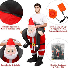Load image into Gallery viewer, 2025 Inflatable Santa Claus Costume, 1 Count Inflatable Santa Cosplay, Blow Up Suit for Holiday Party, Birthday Party, Wedding,  Snowman Inflatable, Christmas Party Accessories (without Battery)
