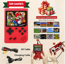 Load image into Gallery viewer, Children’s Portable Mini Handheld Game Console – Built-in 500 Classic Puzzle Games, Rechargeable Retro Video Game Console, Kids Travel Toy Gift
