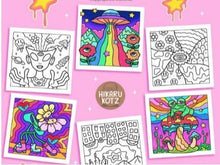 Load image into Gallery viewer, 3 pcs:Spooky Cutie&amp;Spooky Vibes&amp;Trippy Groovy,Coloring Book for Adults and Teens Featuring Adorable Creepy Creatures in Cozy Hygge Moments for Relaxation Gift
