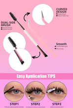 Load image into Gallery viewer, Fluffy Individual Eyelashes Kit Clusters Lashes Set DIY Lash Extension  D Curl with Bond and Seal,Remover,Applicator，DIY at Home
