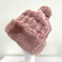 Load image into Gallery viewer, JCUK Newest Edition Women&#39;s Faux Fur Winter Pom Pom Hat SUPER SOFT SUPER COZY Plush warm lining inside
