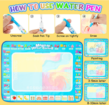 Load image into Gallery viewer, Reusable Magic Watercolor Painting Mat, 80 x 60cm Water Drawing Mat Aqua , Creative Watercolor Drawing Pad for Birthday Gift, DIY Art &amp; Crafts Toy
