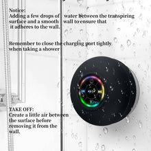 Load image into Gallery viewer, Waterproof Wireless Speaker, LED Bluetooth Shower Speaker.USB Recharger,Flash the frequency according to the rhythm,Portable Perfect Speaker for Beach, Shower &amp; Home Audio Cable Wireless Rechargeable, Smartphone Bathroom Speaker,Gift,christmas present
