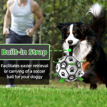 Load image into Gallery viewer, Durable Dog Soccer Ball with 9 Grab Tabs for Outdoor &amp; Water Play, Perfect Gift for Pets,Herding Ball for Dogs,Get your dog in on the Halloweenfun with a dog soccer ball
