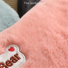 Load image into Gallery viewer, Electric Hot Water Bottle with Soft lambls wool,Rechargeable Water Bottle(UK plug), Explosion-proof charger,Reducing Muscle Back and Menstrual Pain,Gift for girlls,For home&amp;office,wenter,Christmas Gift,Hand warmer,heater,
