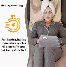 Load image into Gallery viewer, Electric Hot Water Bottle with Soft lambls wool,Rechargeable Water Bottle(UK plug), Explosion-proof charger,Reducing Muscle Back and Menstrual Pain,Gift for girlls,For home&amp;office,wenter,Christmas Gift,Hand warmer,heater,
