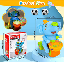 Load image into Gallery viewer, Elephant Toy Walking Elephant Baby Musical Toys with Drum Electric Car with LED Lights &amp; Sounds, Moving Toys For Babies, Electric Car With Led Lights &amp; Sounds Elephant Slide Toy For Boy And Girls
