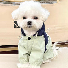 Load image into Gallery viewer, Hooded Dog and Cat Clothing,Pet Raincoat, 1 Count Waterproof Pet Clothing, Small Dog Pet Clothing, accommodating different body shapes of pets
