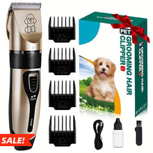 Load image into Gallery viewer, 【HOT】Electric Dog Clippers, Rechargeable Cordless Low Noise Hair Clipper Set with Accessories for Dogs, Cats, Horses &amp; Other Pets – Professional Pet Grooming Clippers for Thick Coats,Gift,Christmas
