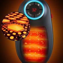 Load image into Gallery viewer, Plug-in Go Heater, warming up to 250 sq. ft. cost-efficient, with adjustable temperature settings (15°C - 32°C) and overheat protection, lightweight  and portable, comes with a handy remote. Home Appliances. Fan Heaters,Gift

