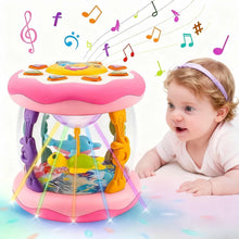 Load image into Gallery viewer, Baby Ocean Projection Lamp Toy, Rotating Light, Adjustable Volume, Music Belly Time, Encourages Crawling &amp; Learning,The ideal Christmas gift
