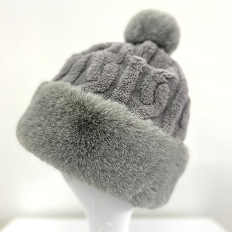 JCUK Newest Edition Women's Faux Fur Winter Pom Pom Hat SUPER SOFT SUPER COZY Plush warm lining inside